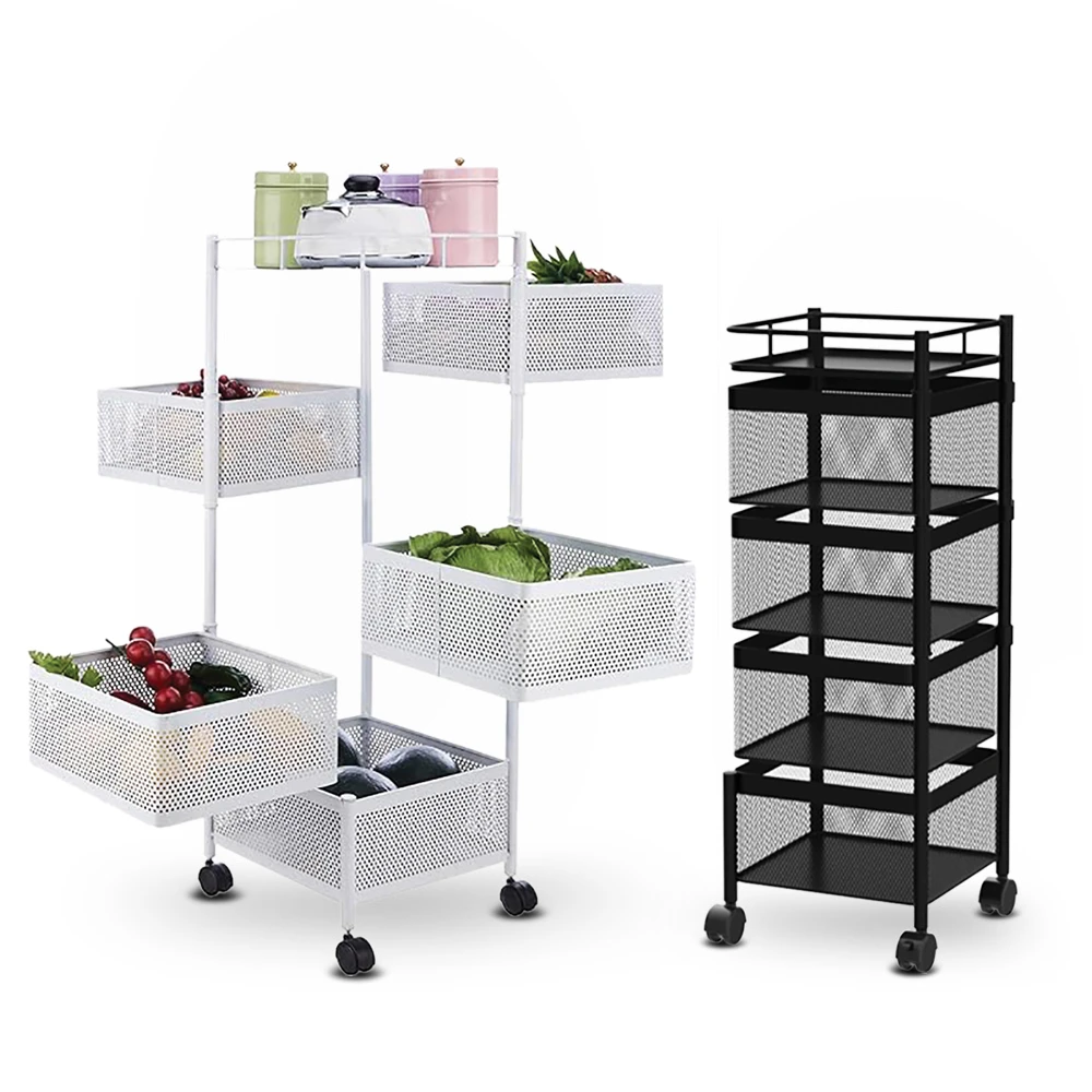 Drawer Type Rack with 5 layers Rack for Kitchen (Trolley)